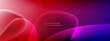 Vektör soyut arkaplan - sıvı kabarcıklar, gölgeler ve ışık efektleri ile sıvı gradyan şekiller. Metin için parlak tasarım şablonu