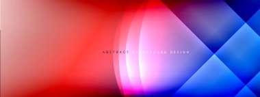 Vektör soyut arkaplan - gölgeler ve ışık efektleri ile sıvı gradyanı üzerinde daire ve çapraz çapraz. Metin için tekno ya da ticari parlak tasarım şablonları