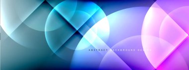 Vektör soyut arkaplan - gölgeler ve ışık efektleri ile sıvı gradyanı üzerinde daire ve çapraz çapraz. Metin için tekno ya da ticari parlak tasarım şablonları