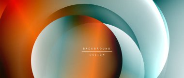 Sıvı gradyanlarla modern geometrik arkaplanı çember içine al