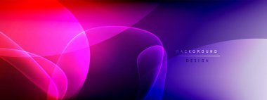 Vektör soyut arkaplan - sıvı kabarcıklar, gölgeler ve ışık efektleri ile sıvı gradyan şekiller. Metin için parlak tasarım şablonu