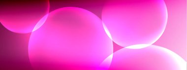 Vektör soyut arka plan sıvı baloncuk daireleri, gölgeler ve ışık efektleri ile sıvı gradyan. Metin için parlak tasarım şablonları