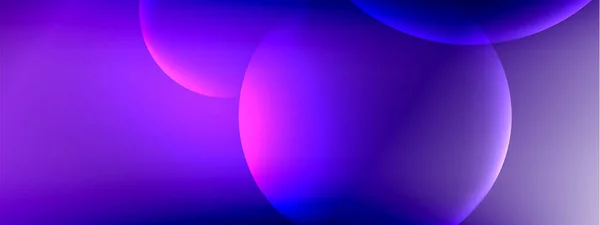 Vecteur abstrait fond liquide bulle cercles sur le gradient de fluide avec des ombres et des effets de lumière. Modèles de conception brillants pour le texte — Image vectorielle