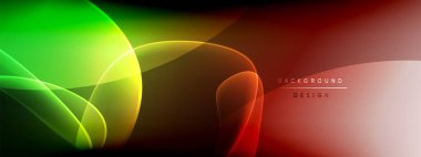 Vektör soyut arkaplan - sıvı kabarcıklar, gölgeler ve ışık efektleri ile sıvı gradyan şekiller. Metin için parlak tasarım şablonu