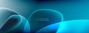 Vektör soyut arkaplan - sıvı kabarcıklar, gölgeler ve ışık efektleri ile sıvı gradyan şekiller. Metin için parlak tasarım şablonu