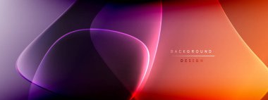 Vektör soyut arkaplan - sıvı kabarcıklar, gölgeler ve ışık efektleri ile sıvı gradyan şekiller. Metin için parlak tasarım şablonu