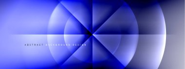 Vektör soyut arkaplan - gölgeler ve ışık efektleri ile sıvı gradyanı üzerinde daire ve çapraz çapraz. Metin için tekno ya da ticari parlak tasarım şablonları