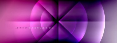 Vektör soyut arkaplan - gölgeler ve ışık efektleri ile sıvı gradyanı üzerinde daire ve çapraz çapraz. Metin için tekno ya da ticari parlak tasarım şablonları