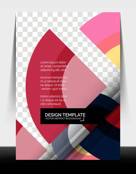 Modelo de impressão de folheto de design de círculo a4, design de relatório anual — Vetor de Stock
