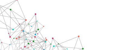 Hat noktaları bağlantıları, üçgen teknoloji tasarımı. Soyut geometrik arkaplan