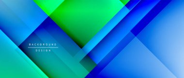 Kare şekiller bileşimi, akışkan geometrik soyut arkaplan. 3B gölge efektleri, modern tasarım şablonu