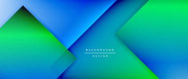 Kare şekiller bileşimi, akışkan geometrik soyut arkaplan. 3B gölge efektleri, modern tasarım şablonu