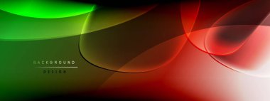 Vektör soyut arkaplan - sıvı kabarcıklar, gölgeler ve ışık efektleri ile sıvı gradyan şekiller. Metin için parlak tasarım şablonu