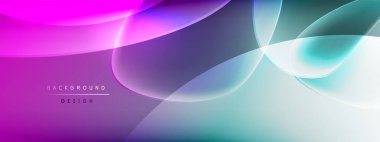 Vektör soyut arkaplan - sıvı kabarcıklar, gölgeler ve ışık efektleri ile sıvı gradyan şekiller. Metin için parlak tasarım şablonu