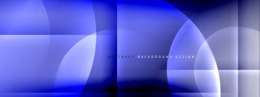 Vektör soyut arkaplan - gölgeler ve ışık efektleri ile sıvı gradyanı üzerinde daire ve çapraz çapraz. Metin için tekno ya da ticari parlak tasarım şablonları