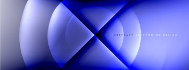 Vektör soyut arkaplan - gölgeler ve ışık efektleri ile sıvı gradyanı üzerinde daire ve çapraz çapraz. Metin için tekno ya da ticari parlak tasarım şablonları
