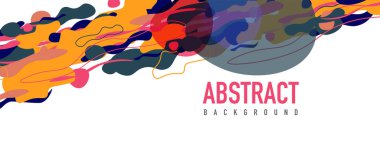 Moda sıvı biçimi, soyut tasarım şekilleri, pankartlar, broşürler, posterler, web iniş sayfaları, kapaklar veya pankartlar için dinamik vektör arkaplanı