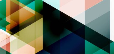 Geometrik soyut arkaplan, mozaik üçgen ve altıgen şekiller. İş veya teknoloji sunumu, İnternet posteri veya web broşürü kapağı, duvar kağıdı için modaya uygun soyut düzen şablonu