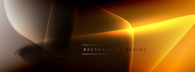 Vektör soyut arkaplan - sıvı kabarcıklar, gölgeler ve ışık efektleri ile sıvı gradyan şekiller. Metin için parlak tasarım şablonu