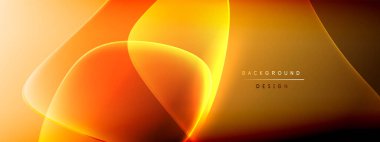 Vektör soyut arkaplan - sıvı kabarcıklar, gölgeler ve ışık efektleri ile sıvı gradyan şekiller. Metin için parlak tasarım şablonu