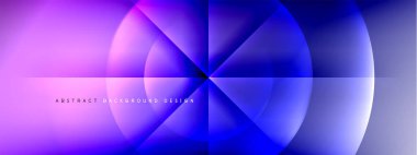 Vektör soyut arkaplan - gölgeler ve ışık efektleri ile sıvı gradyanı üzerinde daire ve çapraz çapraz. Metin için tekno ya da ticari parlak tasarım şablonları