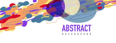 Moda sıvı biçimi, soyut tasarım şekilleri, pankartlar, broşürler, posterler, web iniş sayfaları, kapaklar veya pankartlar için dinamik vektör arkaplanı