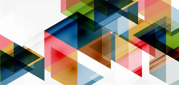 Geometrischer abstrakter Hintergrund, Mosaikdreieck und Sechseckformen. Trendige abstrakte Layoutvorlage für Business- oder Technologiepräsentation, Internet-Poster oder Web-Broschüre, Tapete — Stockvektor