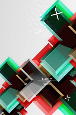 Metal ok şeklindeki arka plan. Duvar kağıdı, bayrak, arkaplan, kart, kitap illüstrasyonu, iniş sayfası için 3d efektli soyut geometrik arkaplan