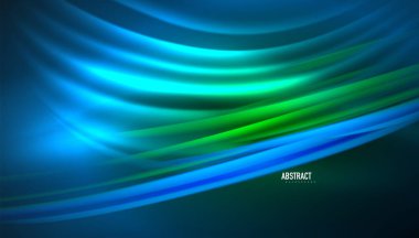 Akışkan dalga çizgileri arka plan. İş veya teknoloji sunumu, İnternet posteri veya web broşürü kapağı, duvar kağıdı için modaya uygun soyut düzen şablonu
