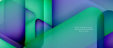 Üçgen geometrik soyut arkaplanı şekillendirir. Üç boyutlu gölge efektleri ve sıvı eğimleri. Metin mesajınız için modern üstüste bindirme formları duvar kağıdı