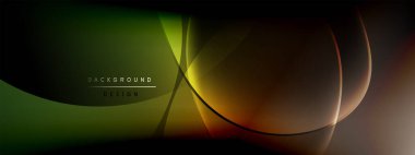 Vektör soyut arkaplan - sıvı kabarcıklar, gölgeler ve ışık efektleri ile sıvı gradyan şekiller. Metin için parlak tasarım şablonu