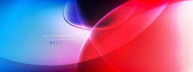 Vektör soyut arkaplan - sıvı kabarcıklar, gölgeler ve ışık efektleri ile sıvı gradyan şekiller. Metin için parlak tasarım şablonu