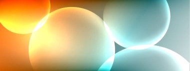 Vektör soyut arka plan sıvı baloncuk daireleri, gölgeler ve ışık efektleri ile sıvı gradyan. Metin için parlak tasarım şablonları