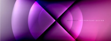 Vektör soyut arkaplan - gölgeler ve ışık efektleri ile sıvı gradyanı üzerinde daire ve çapraz çapraz. Metin için tekno ya da ticari parlak tasarım şablonları