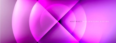 Vektör soyut arkaplan - gölgeler ve ışık efektleri ile sıvı gradyanı üzerinde daire ve çapraz çapraz. Metin için tekno ya da ticari parlak tasarım şablonları