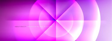Vektör soyut arkaplan - gölgeler ve ışık efektleri ile sıvı gradyanı üzerinde daire ve çapraz çapraz. Metin için tekno ya da ticari parlak tasarım şablonları