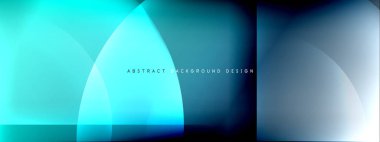 Vektör soyut arkaplan - gölgeler ve ışık efektleri ile sıvı gradyanı üzerinde daire ve çapraz çapraz. Metin için tekno ya da ticari parlak tasarım şablonları