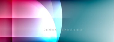 Vektör soyut arkaplan - gölgeler ve ışık efektleri ile sıvı gradyanı üzerinde daire ve çapraz çapraz. Metin için tekno ya da ticari parlak tasarım şablonları