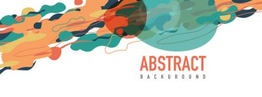 Moda sıvı biçimi, soyut tasarım şekilleri, pankartlar, broşürler, posterler, web iniş sayfaları, kapaklar veya pankartlar için dinamik vektör arkaplanı