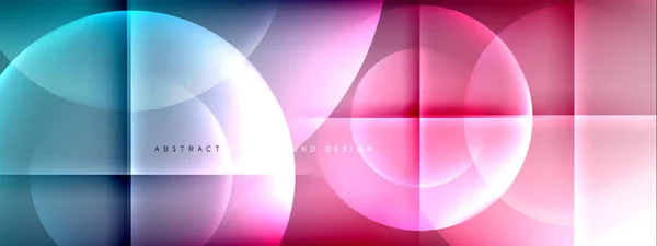 Fondo abstracto vectorial - círculo y cruz en gradiente fluido con sombras y efectos de luz. Plantillas de diseño brillante Techno o de negocios para texto — Archivo Imágenes Vectoriales