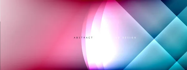 ベクトル抽象的背景-円と影と光の効果を持つ流体勾配に交差します。テキスト用のテクノまたはビジネス光沢のあるデザインテンプレート — ストックベクタ
