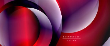 Sıvı gradyanlarla modern geometrik arkaplanı çember içine al