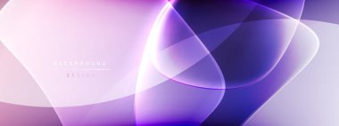 Vektör soyut arkaplan - sıvı kabarcıklar, gölgeler ve ışık efektleri ile sıvı gradyan şekiller. Metin için parlak tasarım şablonu