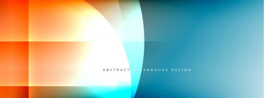 Vektör soyut arkaplan - gölgeler ve ışık efektleri ile sıvı gradyanı üzerinde daire ve çapraz çapraz. Metin için tekno ya da ticari parlak tasarım şablonları