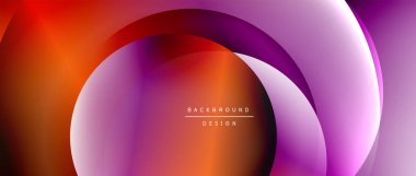 Sıvı gradyanlarla modern geometrik arkaplanı çember içine al