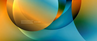 Sıvı gradyanlarla modern geometrik arkaplanı çember içine al