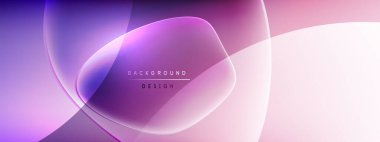 Vektör soyut arkaplan - sıvı kabarcıklar, gölgeler ve ışık efektleri ile sıvı gradyan şekiller. Metin için parlak tasarım şablonu