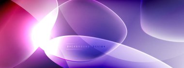 Vektör soyut arkaplan - sıvı kabarcıklar, gölgeler ve ışık efektleri ile sıvı gradyan şekiller. Metin için parlak tasarım şablonu