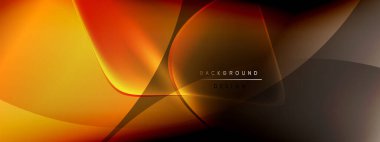 Vektör soyut arkaplan - sıvı kabarcıklar, gölgeler ve ışık efektleri ile sıvı gradyan şekiller. Metin için parlak tasarım şablonu