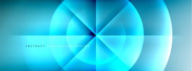 Vektör soyut arkaplan - gölgeler ve ışık efektleri ile sıvı gradyanı üzerinde daire ve çapraz çapraz. Metin için tekno ya da ticari parlak tasarım şablonları